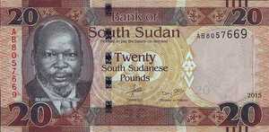 Sudan, South, 20 Pound, P13, B113a