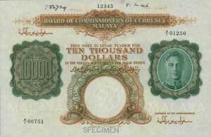 Malaya, 10,000 Dollar, P17s