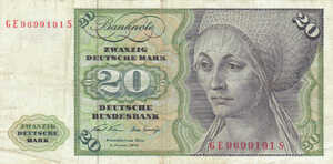 Germany - Federal Republic, 20 Deutsche Mark, P32a v2