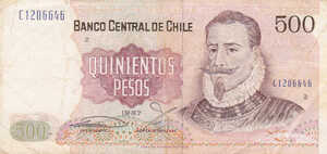 Chile, 500 Peso, P153b