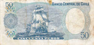 Chile, 50 Peso, P151a v1