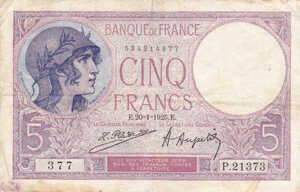 France, 5 Franc, P72c, 03.09