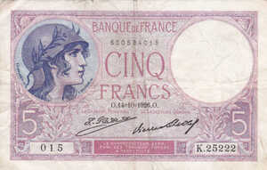 France, 5 Franc, P72d, 03.10