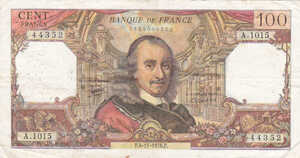 France, 100 Franc, P149f, 65.55