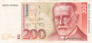 Germany - Federal Republic, 200 Deutsche Mark, P42, Ro. 295