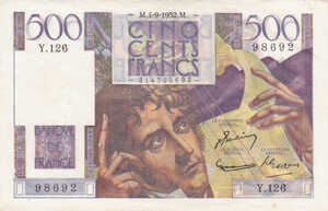 France, 500 Franc, P129c, 34-10