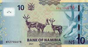 Namibia, 10 Dollar, P16New