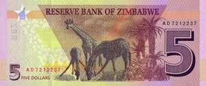 Zimbabwe, 5 Dollar, B193a