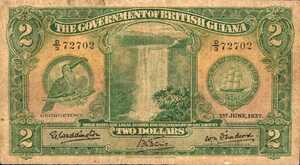 British Guiana, 2 Dollar, P13a