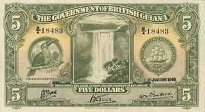 British Guiana, 5 Dollar, P14b, B109b