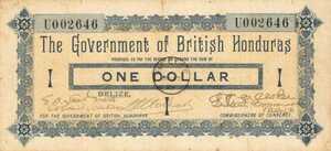 British Honduras, 1 Dollar, P1