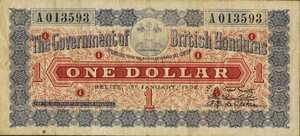 British Honduras, 1 Dollar, P8a