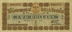 British Honduras, 2 Dollar, P10d
