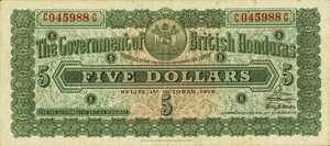 British Honduras, 5 Dollar, P16b