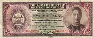 British Honduras, 2 Dollar, P21b