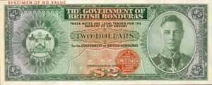 British Honduras, 2 Dollar, P21cts
