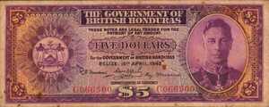 British Honduras, 5 Dollar, P22b