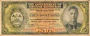 British Honduras, 10 Dollar, P27a