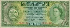 British Honduras, 1 Dollar, P28aa