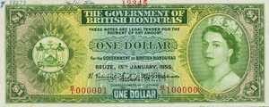 British Honduras, 1 Dollar, P28abs