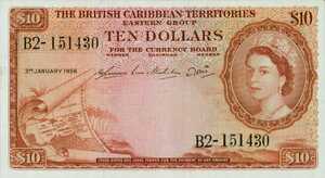 British Caribbean Territories, 10 Dollar, P10a, B-110c