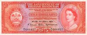 British Honduras, 5 Dollar, P30a