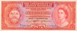 British Honduras, 5 Dollar, P30f