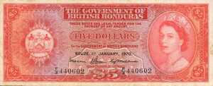 British Honduras, 5 Dollar, P30i