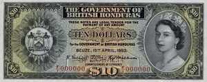 British Honduras, 10 Dollar, P31as