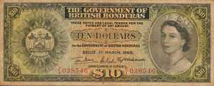 British Honduras, 10 Dollar, P31d