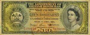 British Honduras, 10 Dollar, P31f