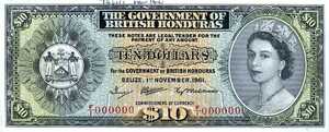British Honduras, 10 Dollar, P31es