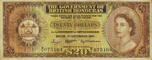 British Honduras, 20 Dollar, P32d