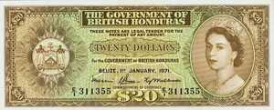 British Honduras, 20 Dollar, P32h