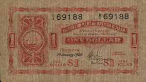 British Guiana, 1 Dollar, P1Aa, B-103a