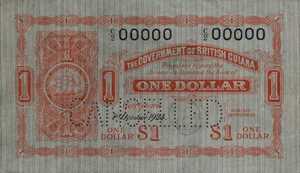 British Guiana, 1 Dollar, P1Abs, B-103bs