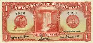 British Guiana, 1 Dollar, P6a2