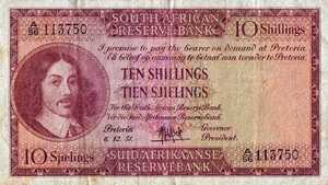 South Africa, 10 Shilling, P90c, B718c
