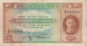 Malta, 2 Shilling, P17b