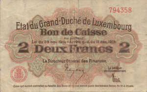 Luxembourg, 1 Franc, P28, B309a