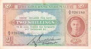 Malta, 2 Shilling, P17c