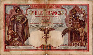 Algeria, 1,000 Franc, P83a
