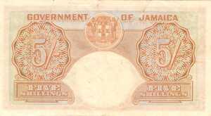 Jamaica, 5 Shilling, P37aV5