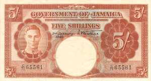 Jamaica, 5 Shilling, P37aV5