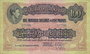 East Africa, 100 Shilling, P31b v1, B220d