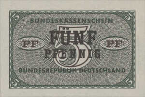 Germany - Federal Republic, 5 Deutsche Pfennig, P25