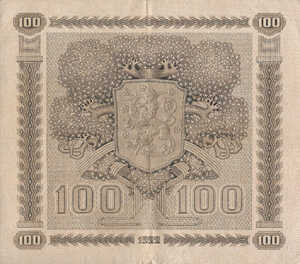 Finland, 100 Markka, P53b (sig. 9)