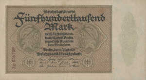 Germany, 500,000 Mark, P88b(2), Ro. 87