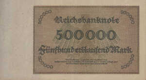 Germany, 500,000 Mark, P88b(3), Ro. 87
