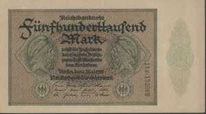 Germany, 500,000 Mark, P88b(3), Ro. 87